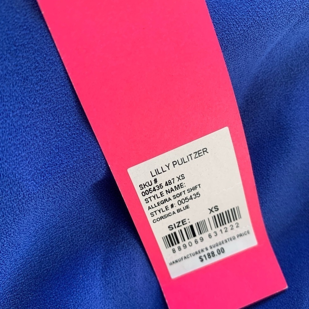LILLY PULITZER XS Allegra Shift Dress Corsica blue - Picture 12 of 13